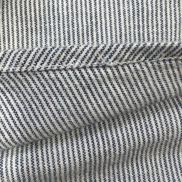 VTG 90’s New Directions Shirt Women Large Blue Stripe Christmas Embroidered Top - Picture 9 of 14
